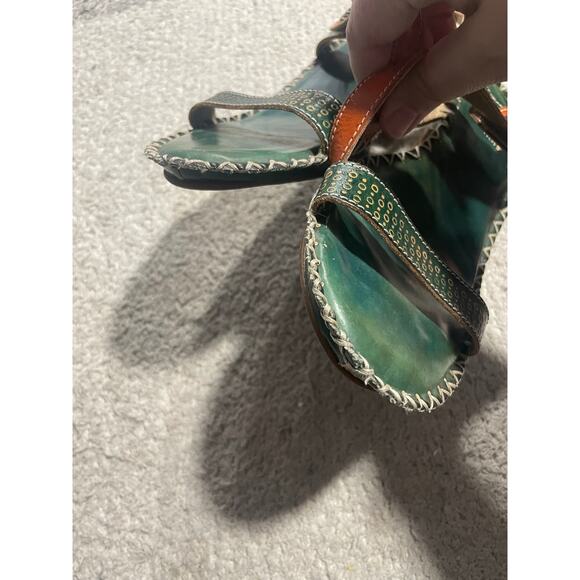 L'Artiste Spring Step Dreamer -N Sandals Womens EU 42 / US 10.5-11 Leather Green - Picture 13 of 16